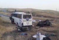چهار زائر ایرانی بر اثر واژگونی اتوبوس در عراق جان باختند/ ۱۶ مصدوم
