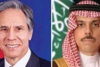 گفتگوی وزرای خارجه آمریکا و عربستان درباره پشنهاد آتش‌بس در غزه