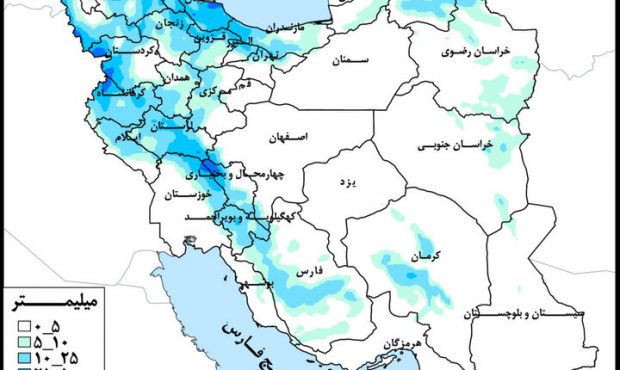 دریای خزر و خلیج فارس پربارانترین حوضه در هفته جاری دریای خزر و خلیج فارس پربارانترین حوضه در هفته جاری